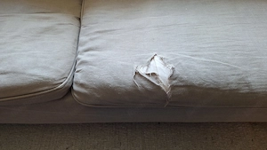 Couch 180x90 mit Leinenbezug Bild 4