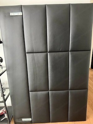 Hochwertiges Polsterbett Gestell schwarz inkl. gepolstertem Kopfteil Bild 4