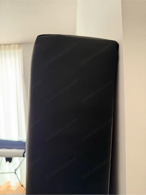 Hochwertiges Polsterbett Gestell schwarz inkl. gepolstertem Kopfteil Bild 3