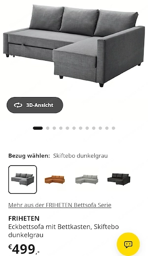Ikea Friheten Sofa - grau Bild 7