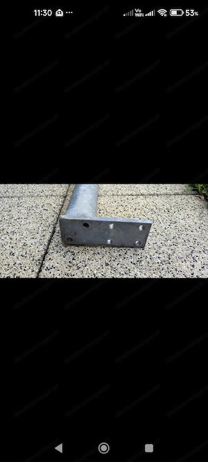 Rohrpfosten aus Stahl, Abstützung Bild 3