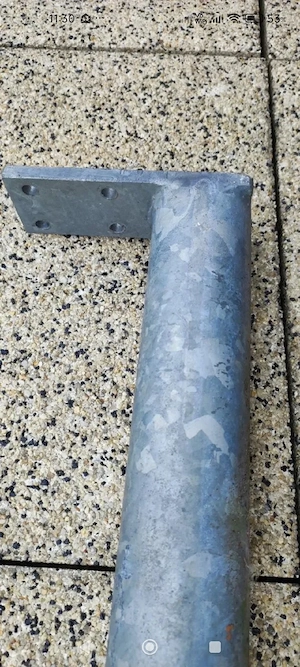 Rohrpfosten aus Stahl, Abstützung Bild 4