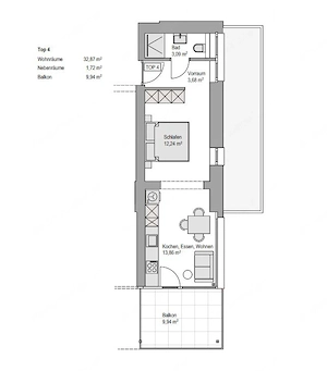 neuwertige 1-Zimmer-Wohnung mit Balkon zu vermieten Bild 9