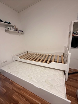 Jugendbett weiß Buche Bild 2