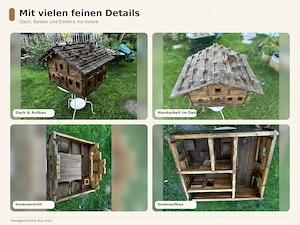 Handgeschnitztes Holzhaus – detailreiches Unikat Bild 2