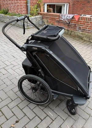 Thule Chariot Sport 2 Double (2024, Black)   Top-Zustand