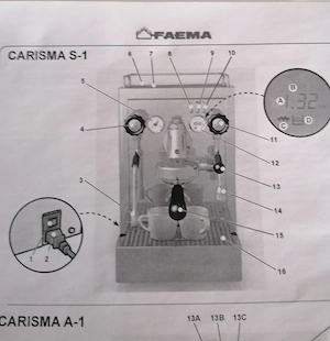 Faema Charisma S1 Siebträgermaschine und Eureka Mignon Mühle  Bild 8