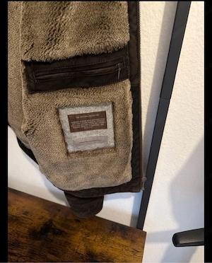 Milestone Brown Suede Leather Winter Jacket - Size L Bild 2