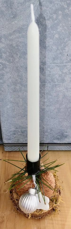 Deko Kerzenhalter mit Kerze neu  Bild 2