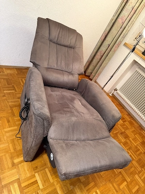 Cantus Fernsehsessel in Mikrofaser Graubraun  Bild 3