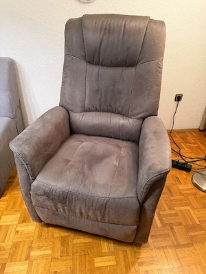 Cantus Fernsehsessel in Mikrofaser Graubraun  Bild 2