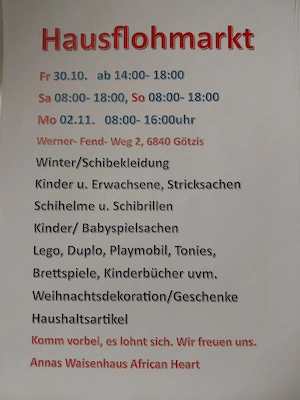 Hausflohmarkt Sa,So,Mo