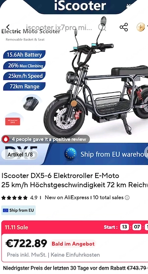 E-Scooter Iscooter DX5