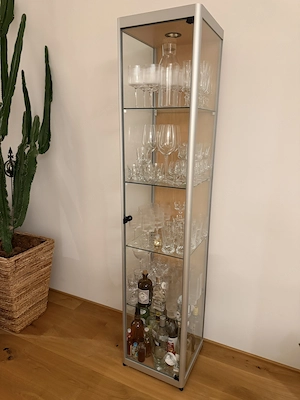 Elegante Glasvitrine von SDB   Silber Bild 3
